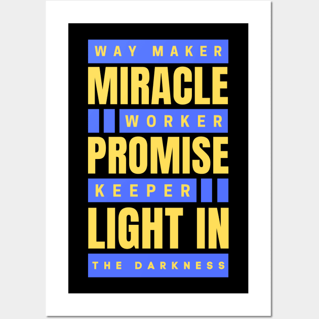 Way maker miracle worker promise keeper | Christian Wall Art by All Things Gospel